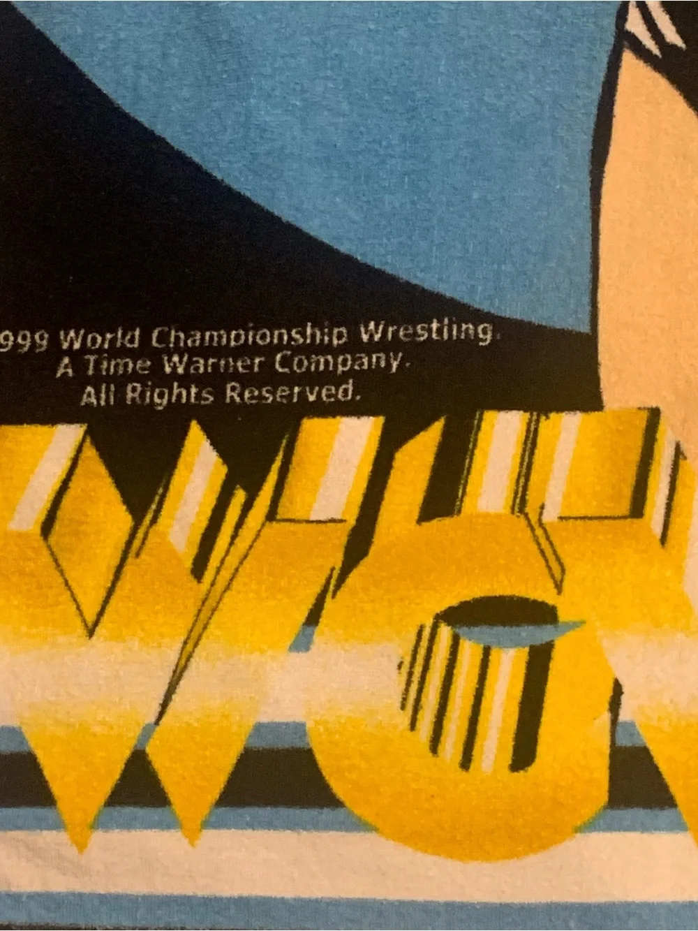 90s Vintage Merch 1999 Goldberg Towel Wrestling Beach Towel WCW WWF Promo